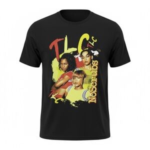 🔆 TLC No Scrubs Graphic Band Tee M 90s Y2K Style